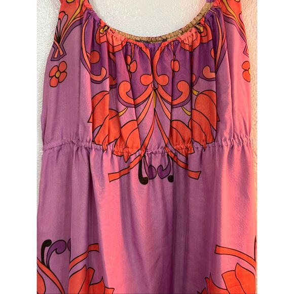 Hale Bob 100% Silk Patterned Mini Dress L - Picture 2 of 7